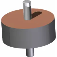 05.0088 Isolator, 3/8-16 x 2.5 OD x 1"