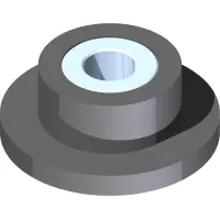 05.0165 Grommet, Flange .28x0.74x0.43T