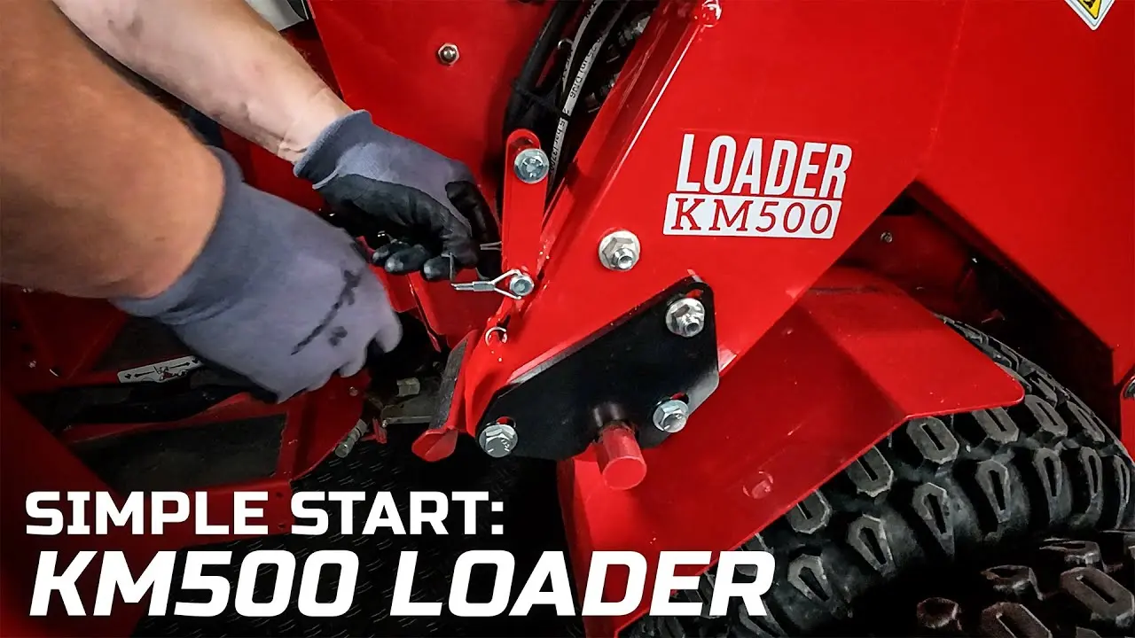 KM500 Loader Simple Start  How to use the Ventrac Loader