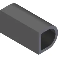 06.0064 Weatherstrip, 1 x 1 D Shape