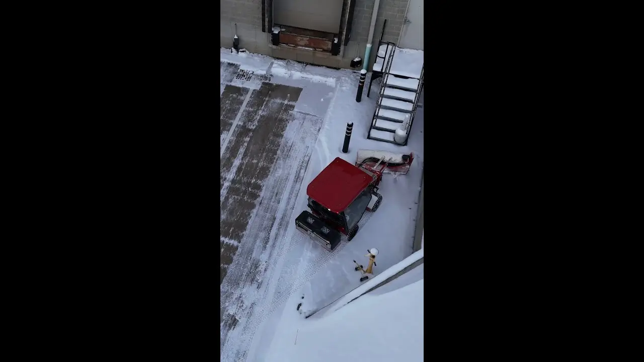 DeIcing With Rock Salt  Ventrac Drop Spreader