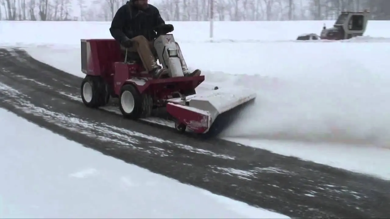 Ventrac LB Broom for Sidewalk Snow Maintenance