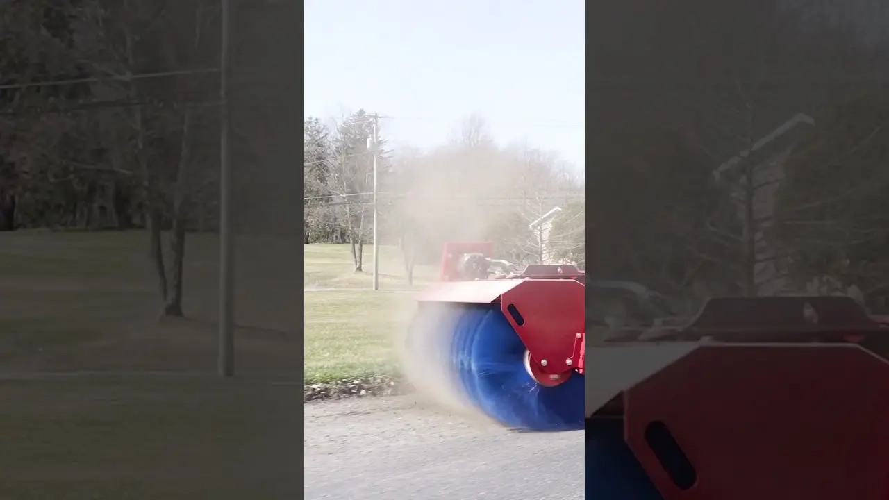 Clean Debris Off Sidewalks with the Ventrac Broom