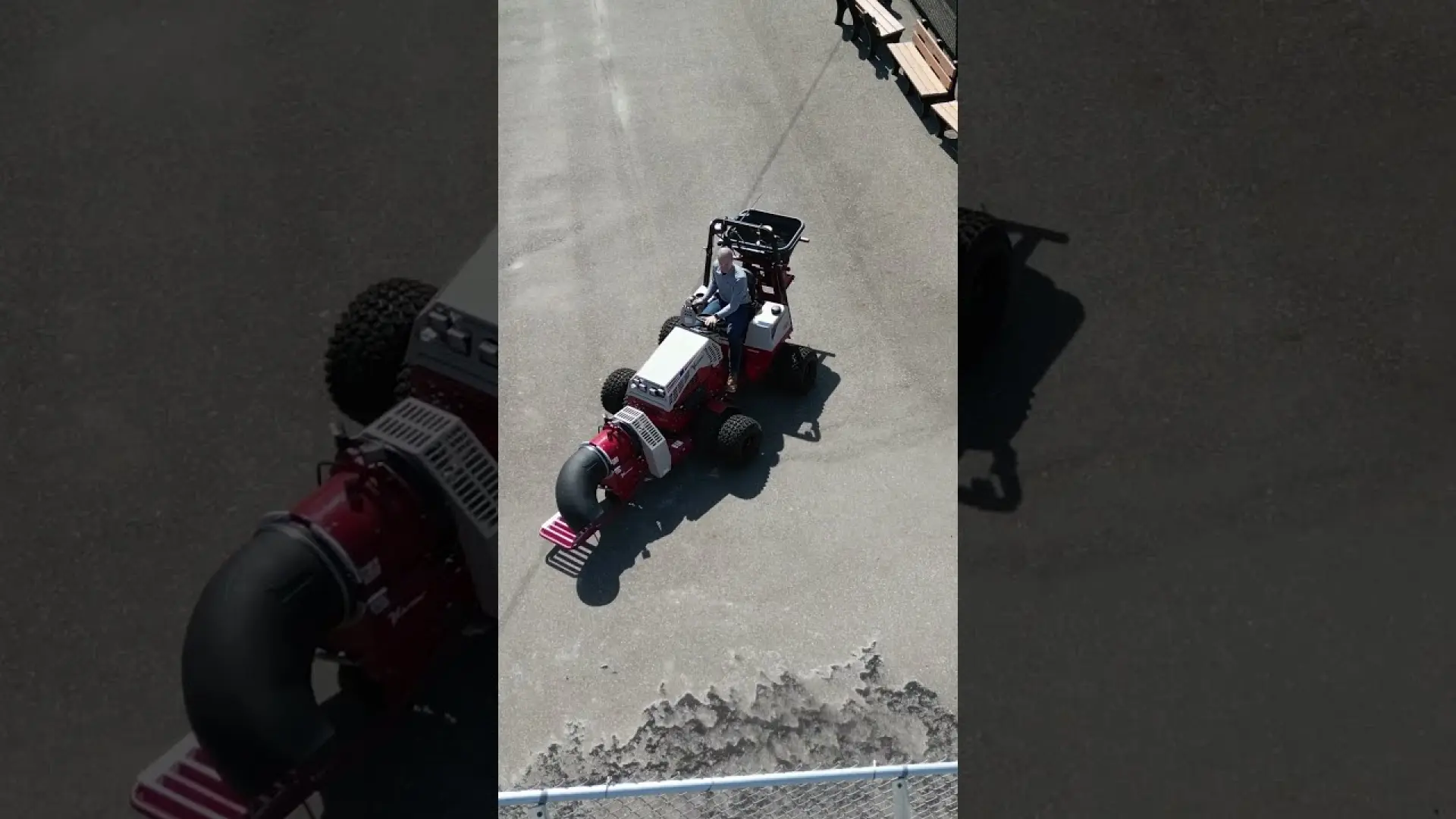 Blow Debris Off Athletic Field Track with the Turbine Blower