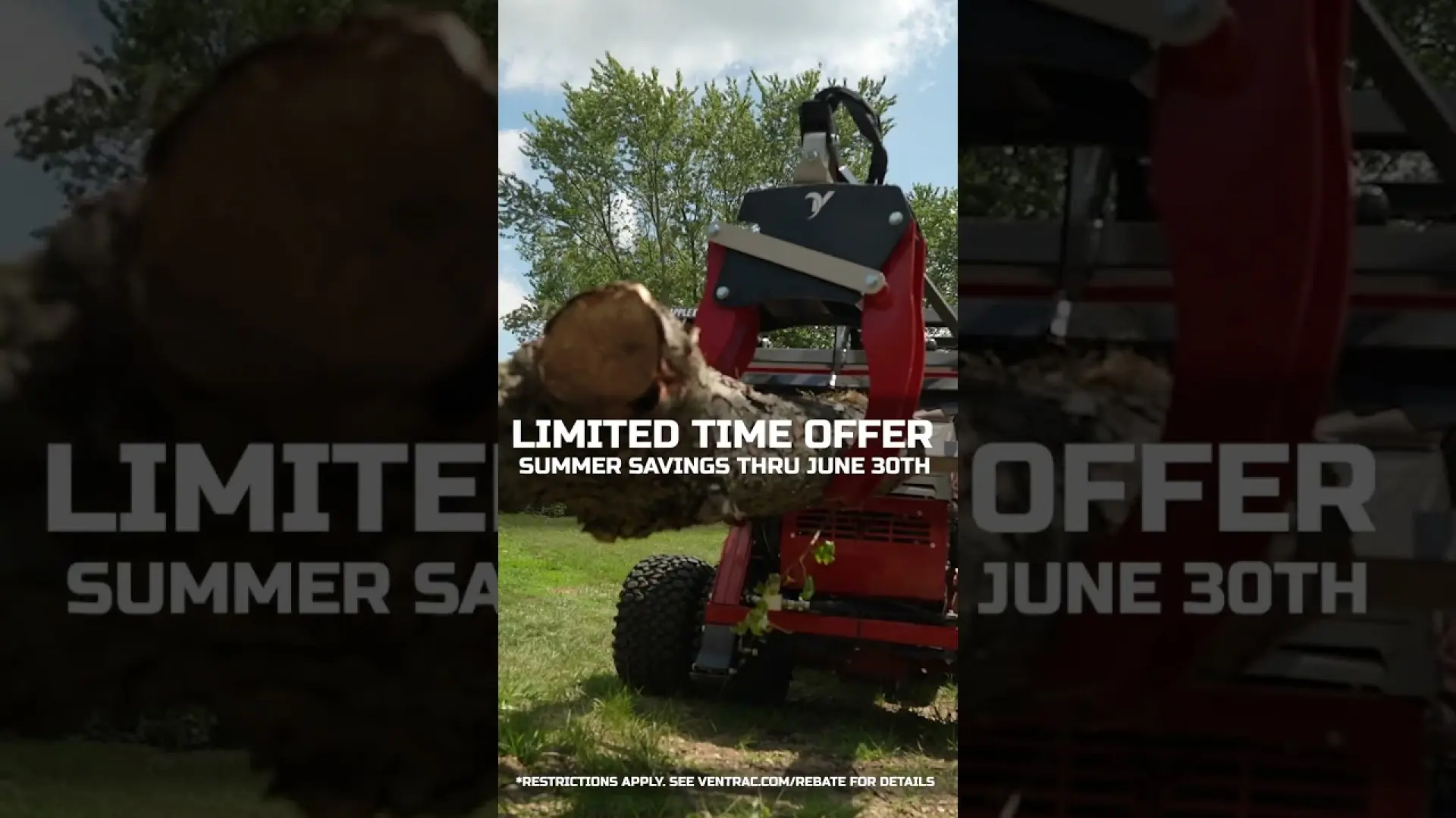 Summer Savings  Ventracs Rebate on Tractors Attachments and Accessories