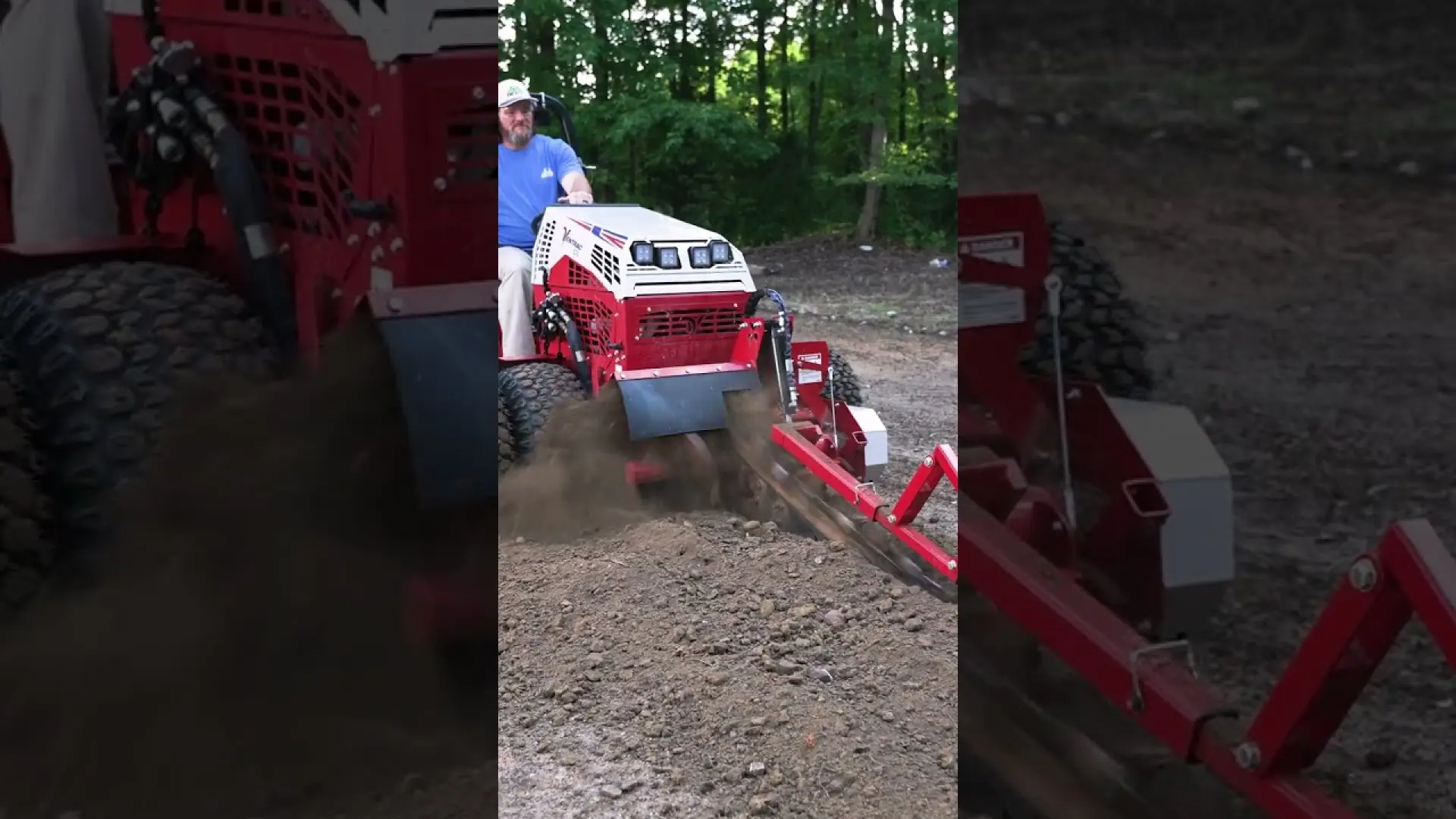 The Beauty of Precision  Slow Motion Tractor Trenching