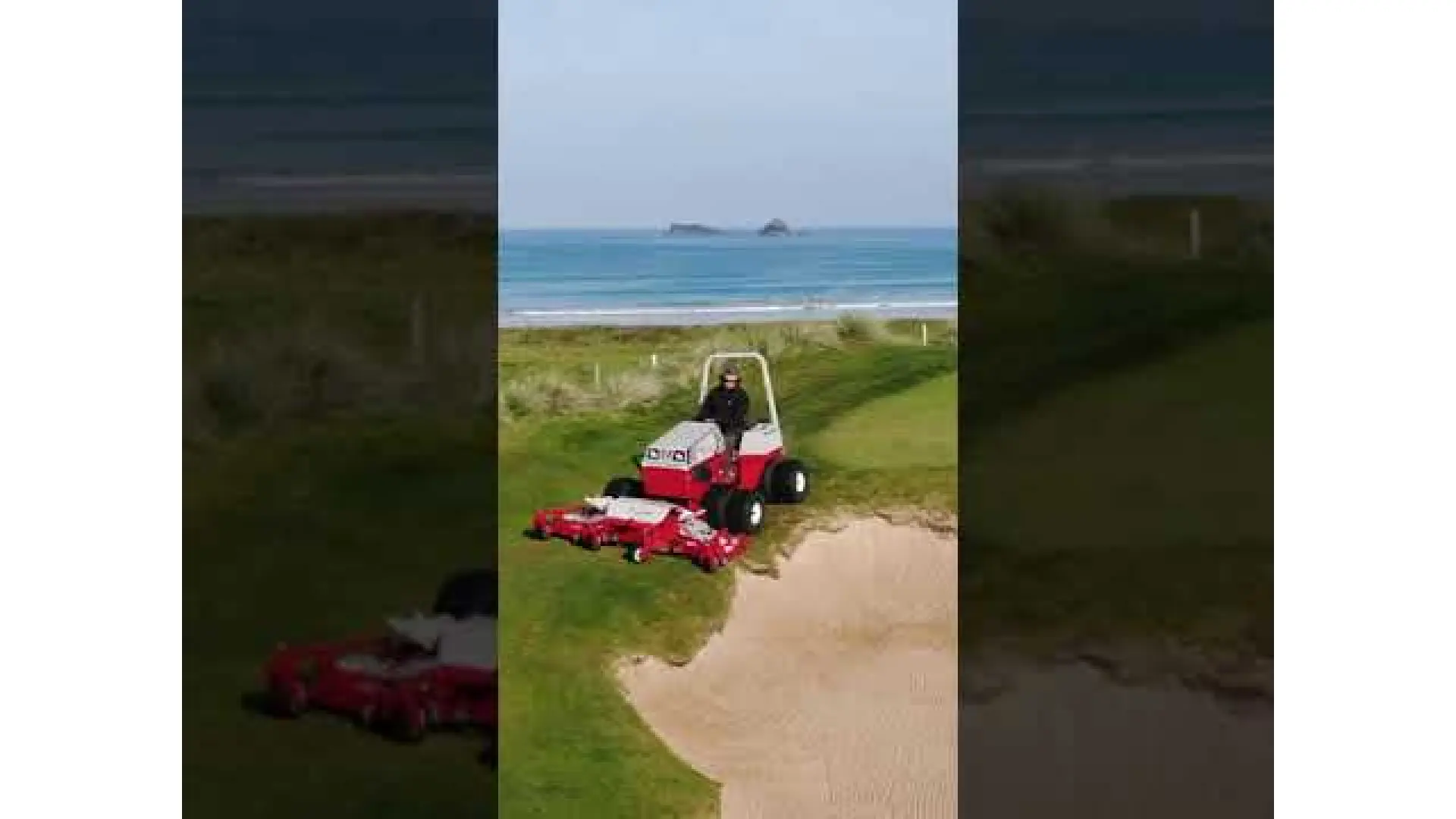 Hill Mowing With An Ocean View