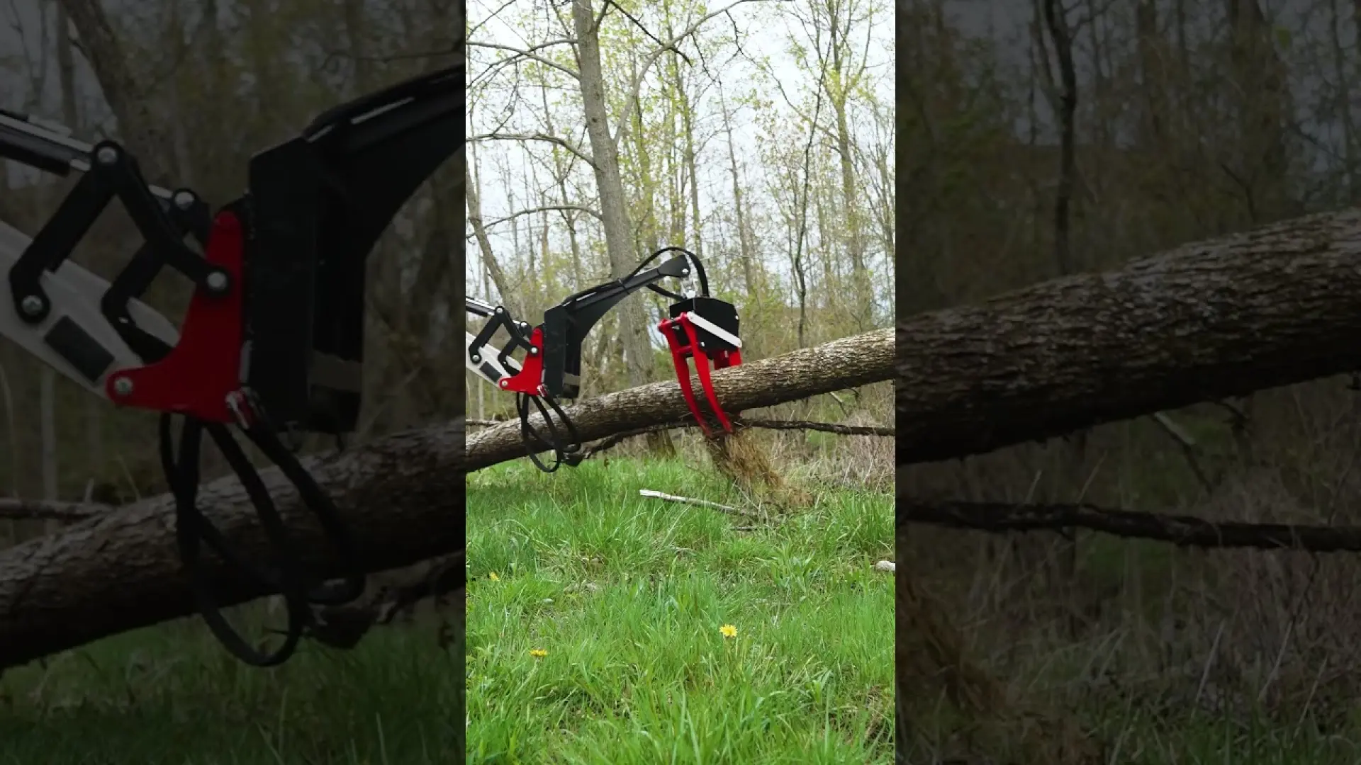 Easily Pick Up Large Tree Logs  Ventrac Log Grapple