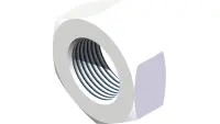 07.3D7172 Nut, 3/8-24 Hex Jam Stainless