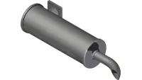 13.0171 Muffler, w/Heat Shield&Pipe