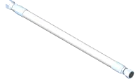 20.0297 Hose, 1/2x18.38 SS Braid PTFE
