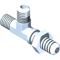 25.2704-6-6-6LN Fitting, Bulkhead T 3/8 w/Lnut