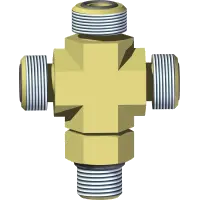 25.FF2650-SPOR-06 Fitting, Cross 6 MB x 6 MFF