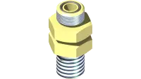 25.FF2700-08-08LN Fitting, Bulkhead 1/2 w/Locknt