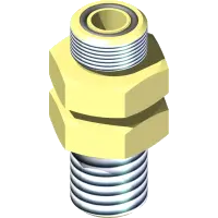 25.FF2700-08-08LN Fitting, Bulkhead 1/2 w/Locknt