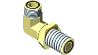25.FF2701-08-08LN Fitting, 90 Bulkhed 1/2 w/Lnut
