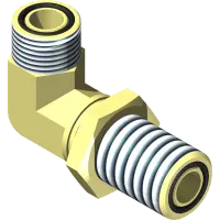 25.FF2701-08-08LN Fitting, 90 Bulkhed 1/2 w/Lnut