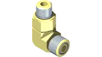25.FF6801-06-06-CP Fitting, 90 Elbow - 6MFF x 6MB