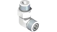 25.FF6801-08-08-CP Fitting, 90 Elbow - 8MFF x 8MB