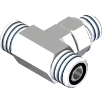 25.FF6803-6-6-6 Fitting, Tee -06MF x -06MF x -06MB