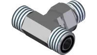 25.FF6803-8-8-8 Fitting, Tee -08MF x -08MF x -08MB
