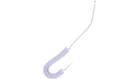 27.0008 Hose Asm, 1/4" x 10' Coiled Clear Blue