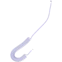 27.0008 Hose Asm, 1/4" x 10' Coiled Clear Blue