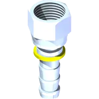 27.P06FS06 Hose End, #6 F JIC 3/8 P.lock