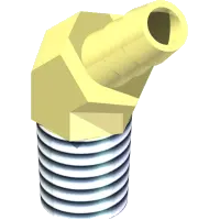 29.BF05MP0445-1 Fitting, 5/16 Barb x 1/4 MP 45