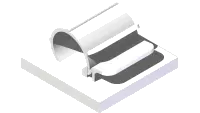 30.0226 Clamp, Wire MT Adh. 3/8 Gray