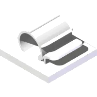 30.0226 Clamp, Wire MT Adh. 3/8 Gray