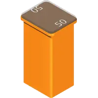 30.0374 Fuse, 50A J-Case Orange