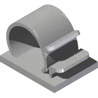 30.0498 Clamp, Wire MT Adh. 3/4" Gray