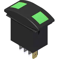 31.0080 Switch, Rocker On/Off/On - Lit