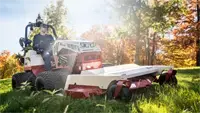 45RC Finish Mowing The Ventrac Finish Mower features a floating deck and adjustable cutting heights, providing versatility for a wide range of landscaping and turf management projects.