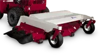 Achieve a pristine cut with the Ventrac Finish Mower's full-width rear rollers and high-strength steel deck, ensuring durability and a professional finish.