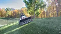EA600 Aera-Vator On slopes and uneven terrain, the Aera-Vator improves seed-to-soil contact during fall overseeding, and Ventrac’s low center of gravity keeps you steady and in control.