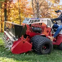 Three and a half inch tines creates a core hole of more than two inches without plugs of turf left behind. Lawn aerator equipment.