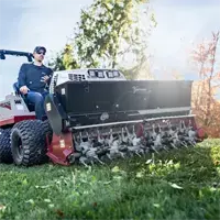EA600 Aera-Vator Landscape contractor use Ventrac equipment for campus grounds management, professional property management, and municipal mowers.