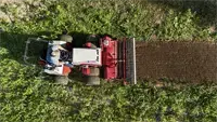 Ventrac Soil Cultivator Dual-action performance both fractures hard soil and blends organic material.