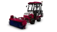 KJ520 Broom Built with durable poly bristles, the broom is designed to move debris without damaging delicate surfaces like sidewalks, pavers, or turf.