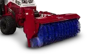 The Ventrac KJ520 Power Broom delivers year-round versatility, sweeping snow, dirt, leaves, and debris from virtually any surface.