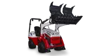 Secure uneven loads like logs or branches with the hydraulic grapple arm — a must-have construction attachment.