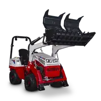 Secure uneven loads like logs or branches with the hydraulic grapple arm — a must-have construction attachment.