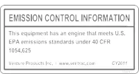 00.0293 Decal, Emissions 4231G 2011