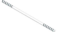 42.0500 Rod, Thread 1/2-20 x 16" RH/LH Yellow Zinc