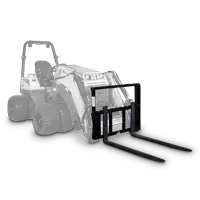 KM410 Pallet Forks The 36-inch fork length and 38-inch max width make the KM410 Pallet Forks ideal for transporting heavy pallets in construction and hardscaping applications.