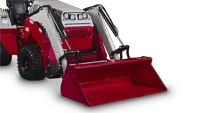 KM500 Loader Designed for versatility, the KM500 Loader is compatible with multiple accessory options, including the Rock Bucket with Grapple, Log Grapple, and Light Material Bucket, expanding its utility across tasks.