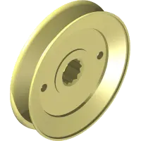 83.0033 Pulley, 5.2" D-Hex Hub On Top