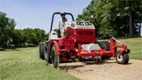 Ventrac golf course tractors are easy to use, easy to see, easy to control, and have additional weights allow for deeper and more consistent cut.